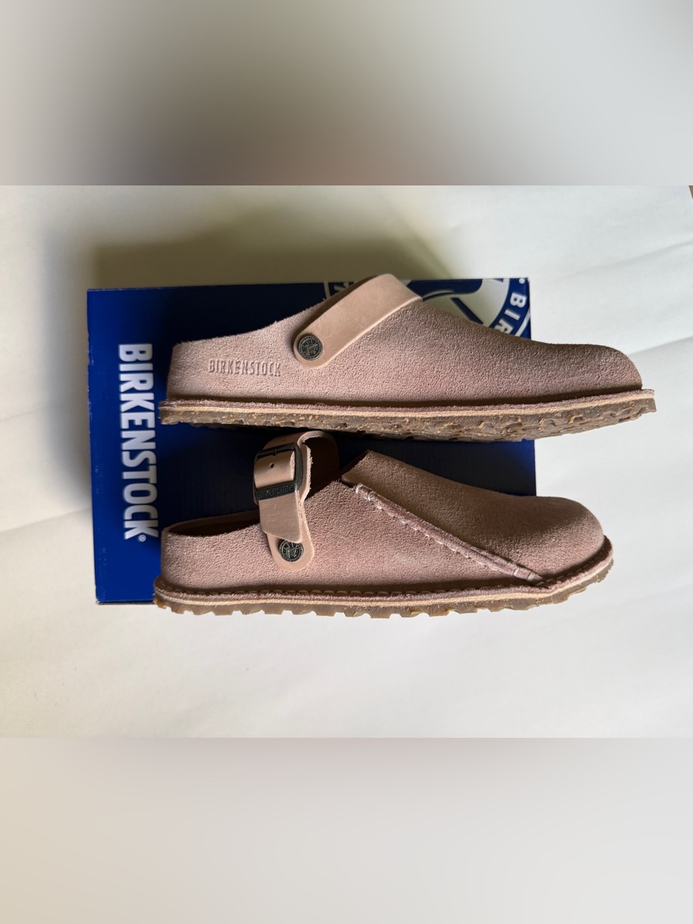 Birkenstock [39] Lutry Premium Suede Leather Sling Back Narrow Fit Light Rose - Picture 3 of 8